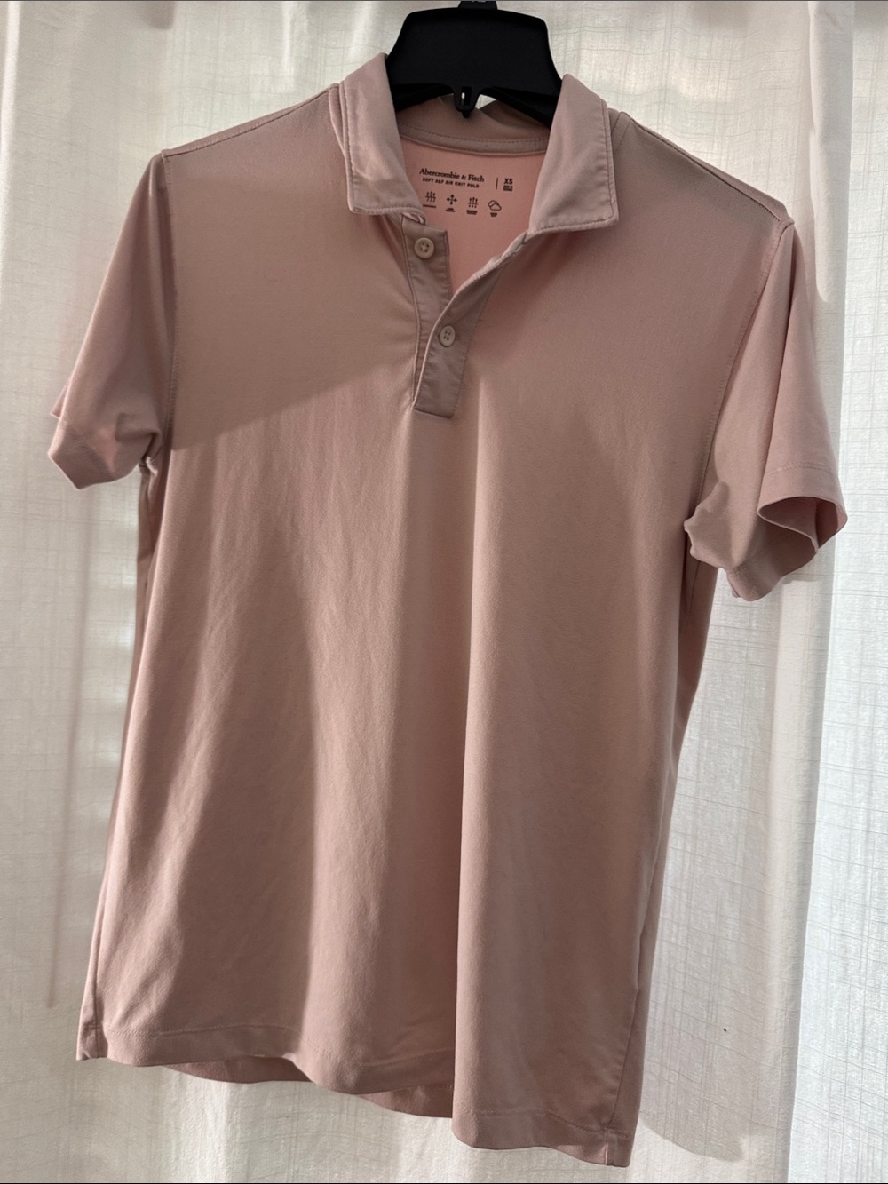 Abercrombie & Fitch Men's Polo - Blush Pink